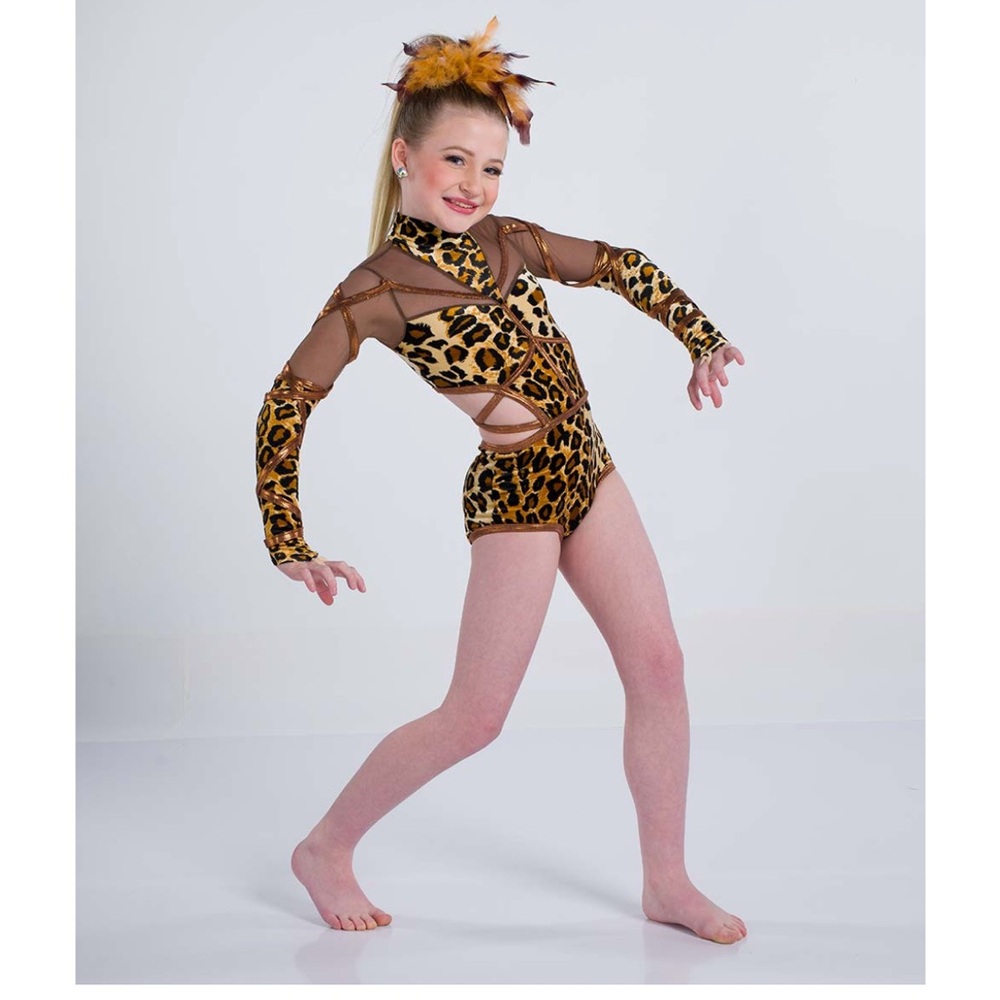 A Wish Come True C113 Fearless Cheetah Print Leotard Dance Costume Medium Adult